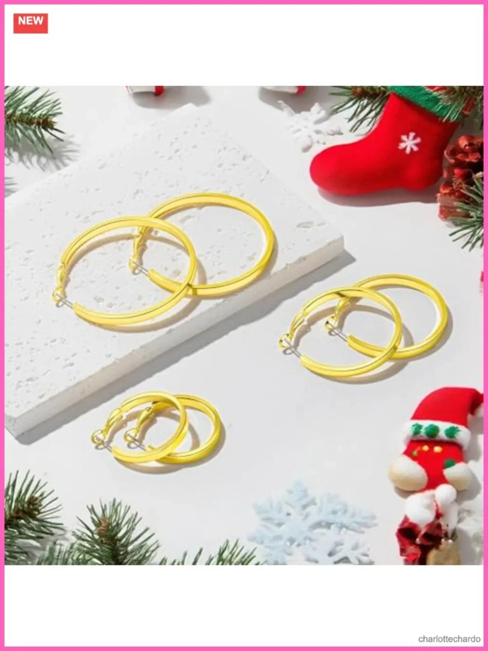 14k Gold Silver Plated Chunky Hoop Earrings for Women